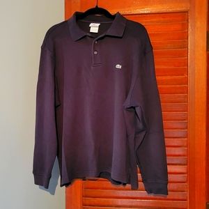 Men's black Lacoste long sleeve polo shirt